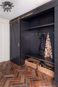Dark mudroom in Yarmouth Maine