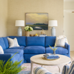 Comfortable blue sectional